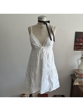 Princess Polly white babydoll tiered dress